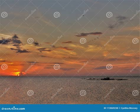 Lake Okeechobee Sunset Near Loxahatchee, Florida Stock Photo - Image of ...