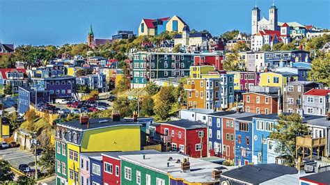 The colourful city of St. Johns Newfoundland and Labrador Canada ...