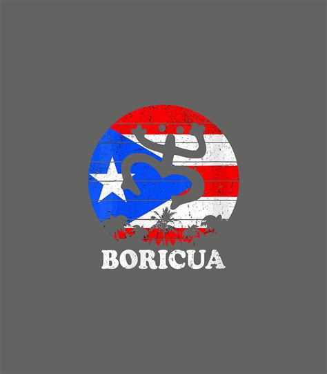 Puerto Rico Flag Palm Trees Taino Coqui Symbol Boricua Shirt Digital ...