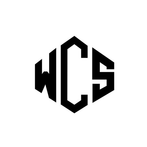 WCS letter logo design with polygon shape. WCS polygon and cube shape ...