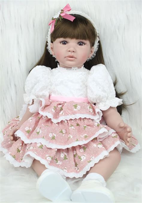 60cm Silicone Vinyl Reborn Baby Doll Toys Lifelike Fashion Baby Girls ...