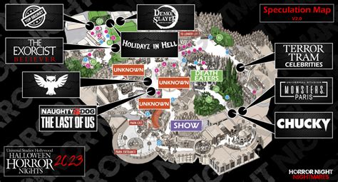 New Speculation Map for Halloween Horror Nights 2023 at Universal ...