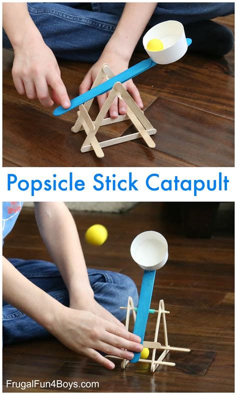 Build a Powerful Popsicle Stick Catapult - Frugal Fun For Boys and Girls