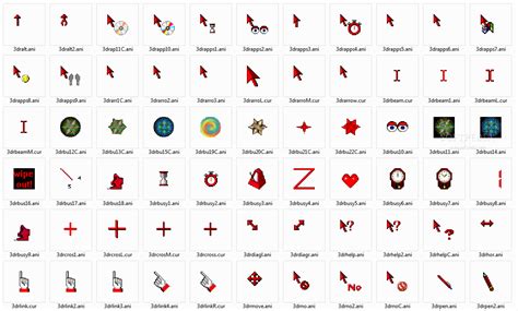 3D Red Animated Cursors 2.1d - Download, Screenshots