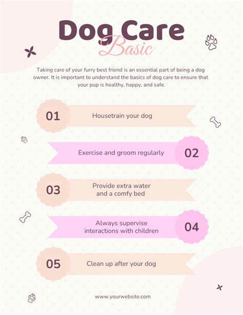 Pastel Basic Dog Care Tips Poster - Venngage