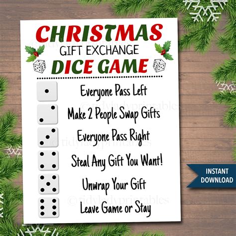 Christmas Secret Santa Gift Exchange Rules Printable ...