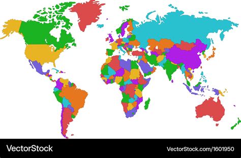 Colorful World Map