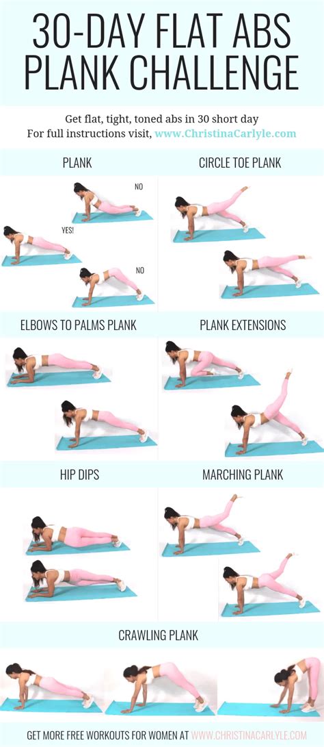 30 Day Plank Challenge for Tight, Toned, Flat Abs and Core Strength