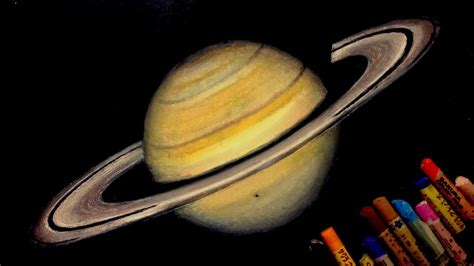 Oil pastel painting "Saturn" by polka. - YouTube