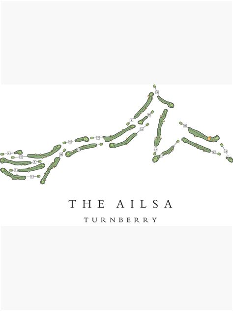 "The Ailsa Turnberry Golf Course Graphic Map" Poster for Sale by Reign ...