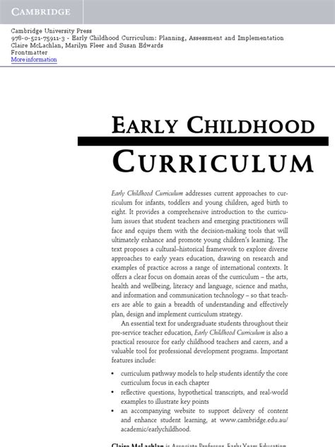 Early Childhood Curriculum | Early Childhood Education | Curriculum