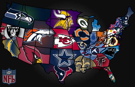 Football Map : Nfl teams USA | Football Stats and stuff