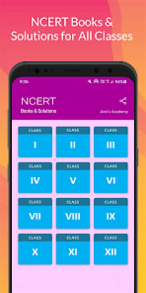 NCERT Books Solutions 1-12 for Android - Download