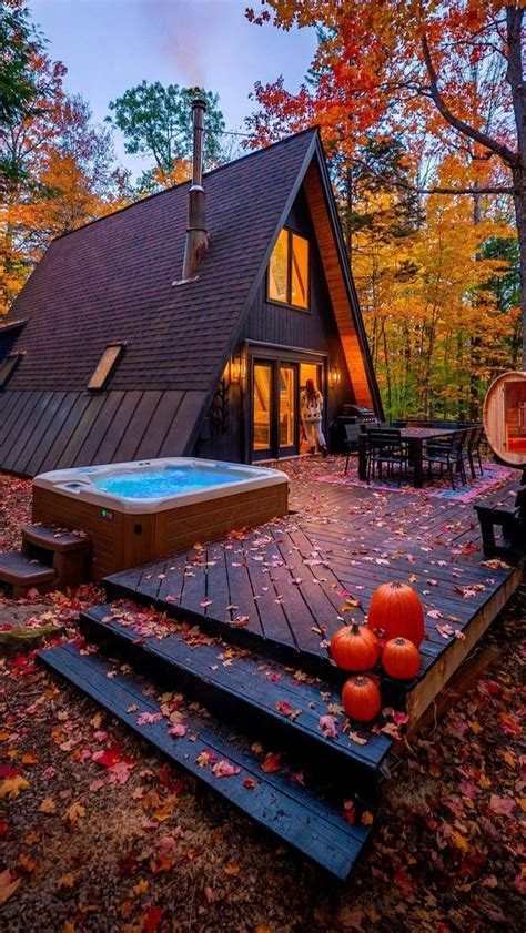 Lets escape in a Autumn Cabin | A frame house, Cabins in the woods, A ...