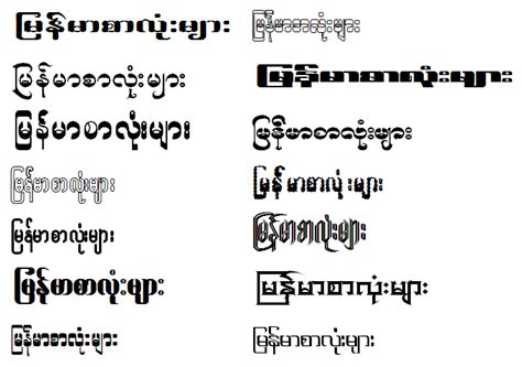 Myanmar Font Style For Photoshop - Design Talk