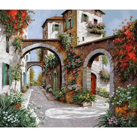 Large size wall oil painting on canvas Tre Archi art landscape modern ...