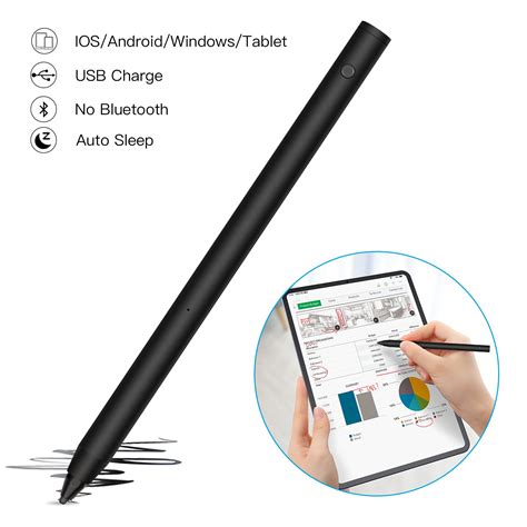 AGPtek Active Stylus Pen, Android iPad IOS Microsoft Tablet Compatible ...