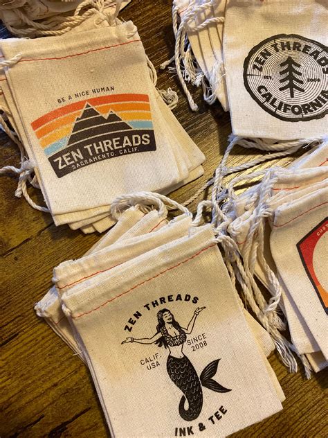 Your Custom Logo GIFT BAGS Bulk Printed Small Natural Cotton | Etsy