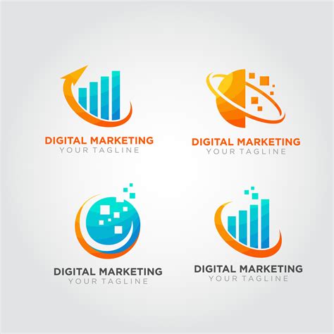 vector de diseño de logotipo de marketing digital. adecuado para el ...