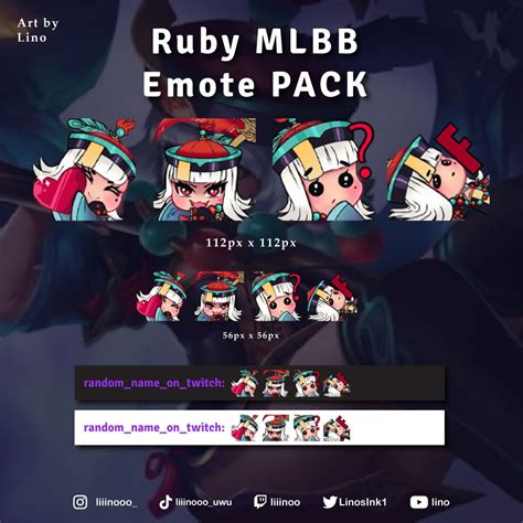 Ruby MLBB Emote Pack - Etsy