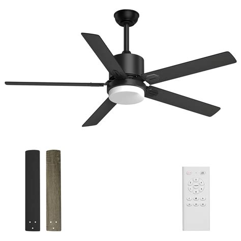 alescu Black Ceiling Fans with Lights - Outdoor Ceiling Fan with Remote ...