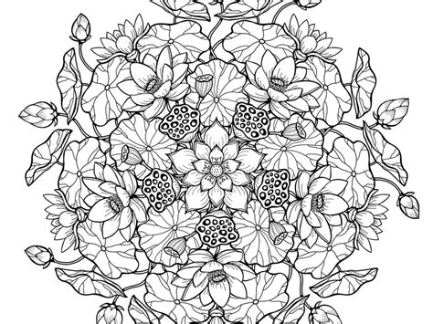 Lotus Mandala Printable Coloring Page - Freebie Supply