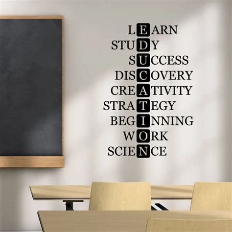 Education Wall Decal Study Learn School Wall Sticker Classroom Decor ...