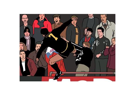 Eric Cantona Kung-fu Kick Football Art Print. Art for the Home. Home ...