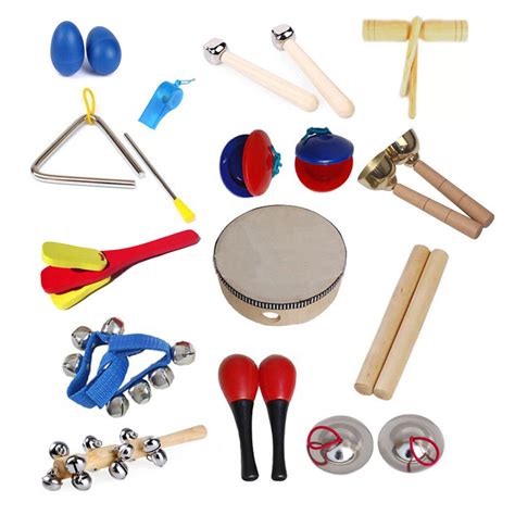 14 types Orff Musical Instruments Kids Preschool Early Education Toys ...