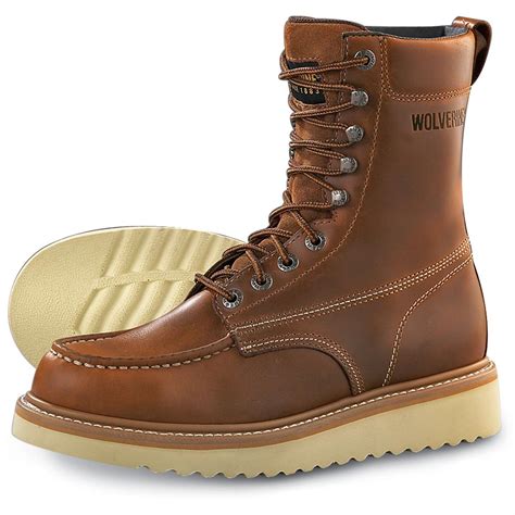 Wolverine Men's Moc Toe 8" Work Boots - 87293, Work Boots at Sportsman ...