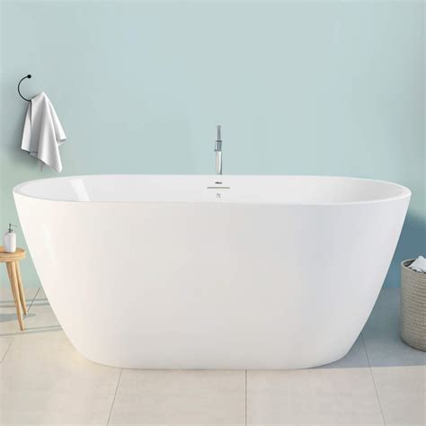 Buy FerdY Bali 55" Freestanding Bathtub Gracefully Shaped Freestanding ...