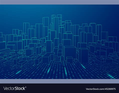 Concept of smart city or futuristic graphic Vector Image