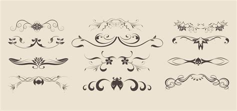 set of floral dividers vector illustration 7737261 Vector Art at Vecteezy