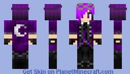 Warrior Girl in Purple Minecraft Skin