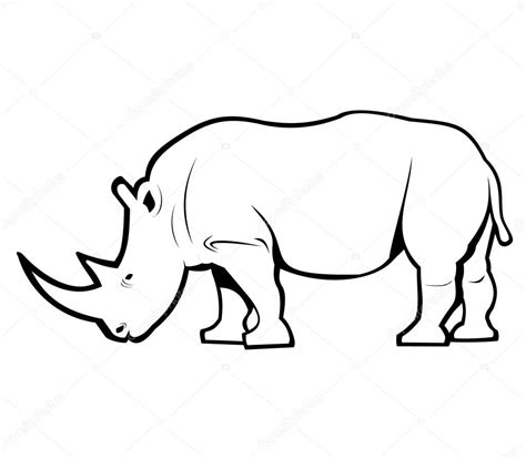 Rhino Line Drawing | Free download on ClipArtMag