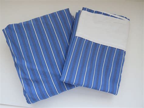 Ralph Lauren TWIN Flat and Fitted Sheet Set - Blue White Menswear ...