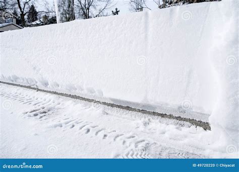 Snow Accumulation on a Driveway #2 Stock Photo - Image of accumulated ...