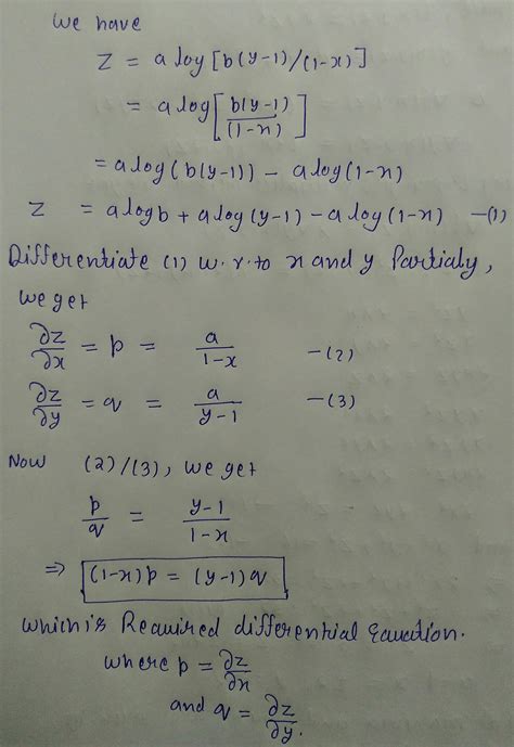 [Solved] Form the partial differential equation by eliminating the ...