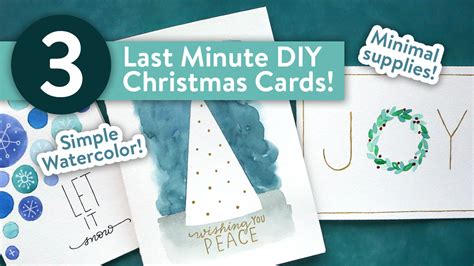 Easy DIY Christmas Cards! LAST MINUTE CARD IDEAS! – kwernerdesign blog