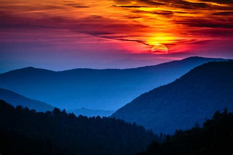 Smoky Mountain sunset : r/pics