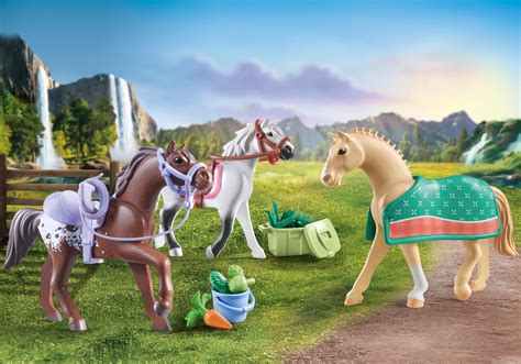 Three Horses with Saddles - 71356 | PLAYMOBIL®