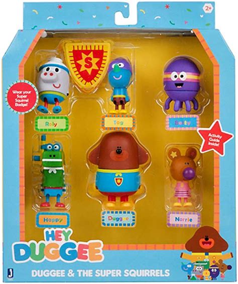 Hey Duggee Duggee The Squirrels Figure 6-Pack Jazwares - ToyWiz