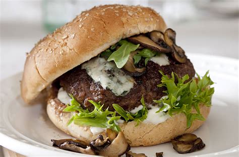 Mushroom and Blue Cheese Venison Burger Recipe - Game & Fish