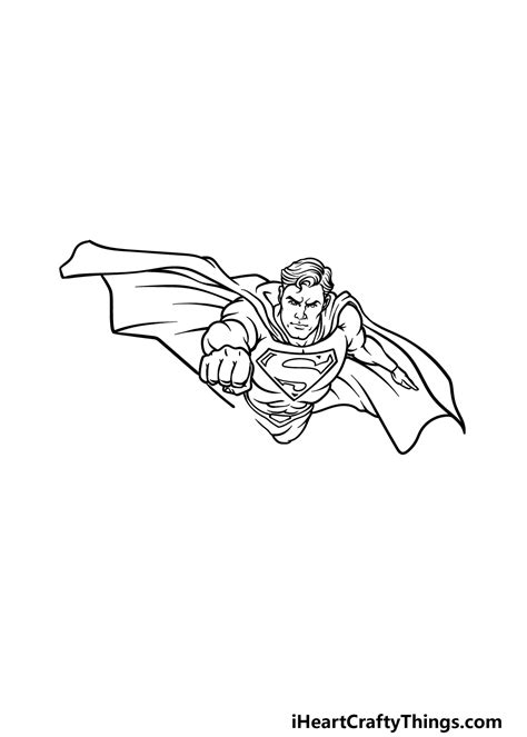 Superman Logo Outline Drawing