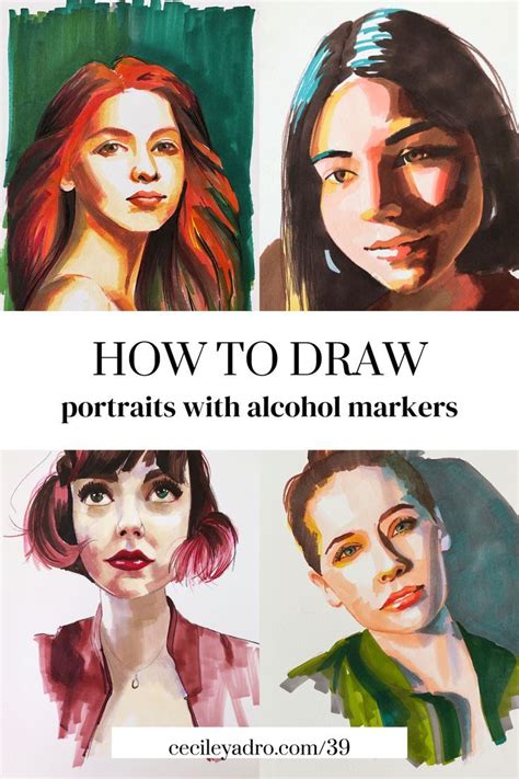 Realistic portraits with alcohol markers – Artofit