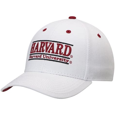 Men's The Game White Harvard Crimson Classic Bar Structured Adjustable ...