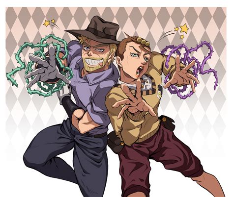 joseph joestar, joseph joestar, hermit purple, and fumi (jojo no kimyou ...