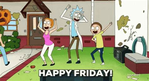 Happy Friday GIF - Happy Friday Rick And Morty Party - Discover & Share ...