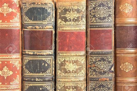 Old Leather Bound Book Spines Stock Photo, Picture And Royalty ...