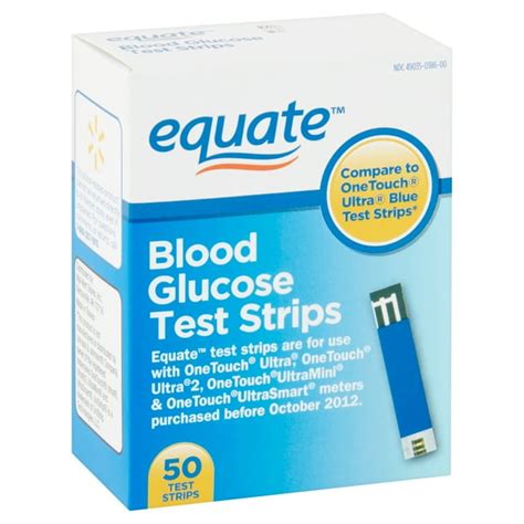 Equate Blood Glucose Test Strips, 50 count - Walmart.com - Walmart.com